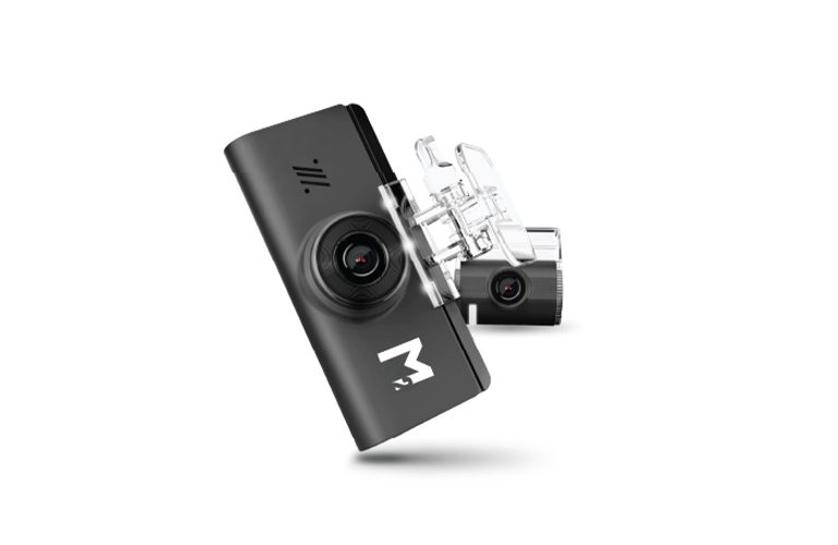 M2 Dash Camera front and rear model angled